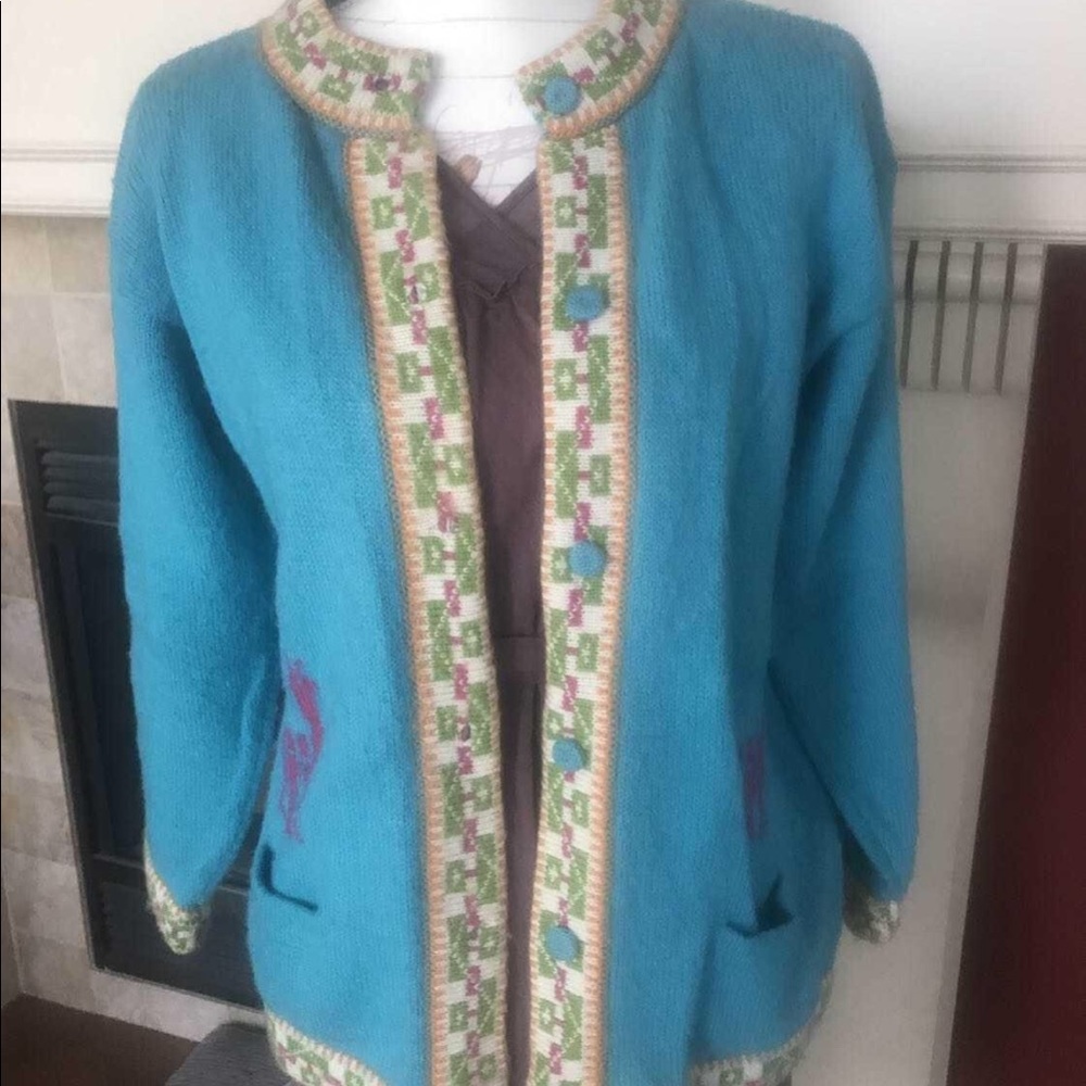 Sold Long jacket handmade from peru